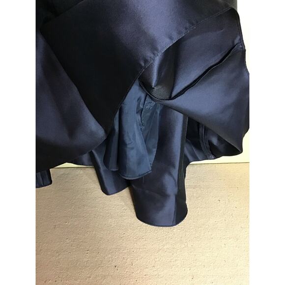 Adrianna Papell Women Fit and Flare Dress  Sz.2 Blue Mikado Party Cocktail Gown - Picture 7 of 12